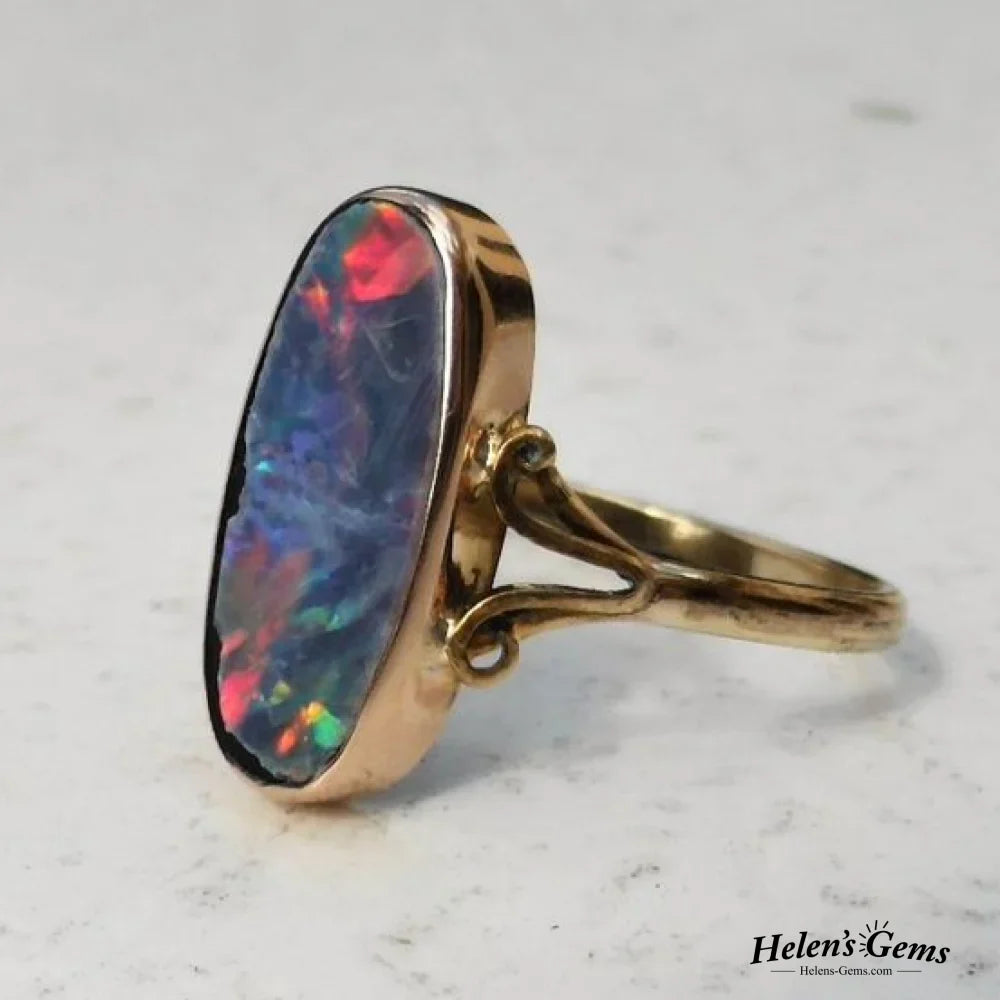 Vintage Colorful Opal Ring